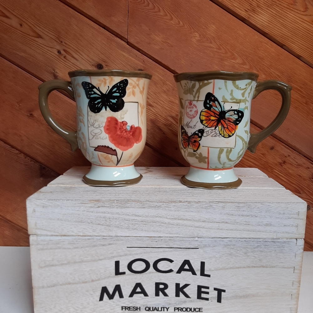 🦋HP🦋 BUTTERFLY COFFEE MUGS - Picture 4 of 10